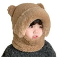 thumbnail image 3 of Winter Hats for Kids Adjustable Ski Mask Windproof Balaclava Hood (Coffee 3-7 Years), 3 of 3