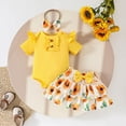 thumbnail image 2 of Baby Girl Summer Outfits Newborn Ribbed Knit Romper Skirt Set Infant Ruffle Bodysuit Toddler Dress Winter Clothes Kaprioy Toddler Girl Clothes 0 3 6 9 12 18 Months, 2 of 7