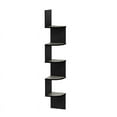 thumbnail image 3 of Furinno Contemporary 7.8 x 7.8 5-Tier Oak Floating Corner Shelf, 3 of 6
