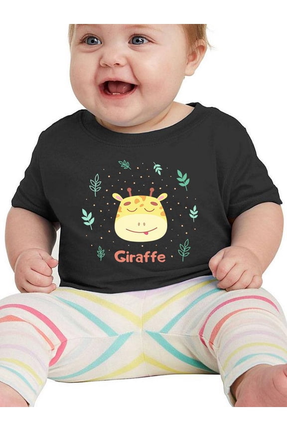Cute Baby Giraffe Face T-Shirt Infant -Image by Shutterstock, 6 Months