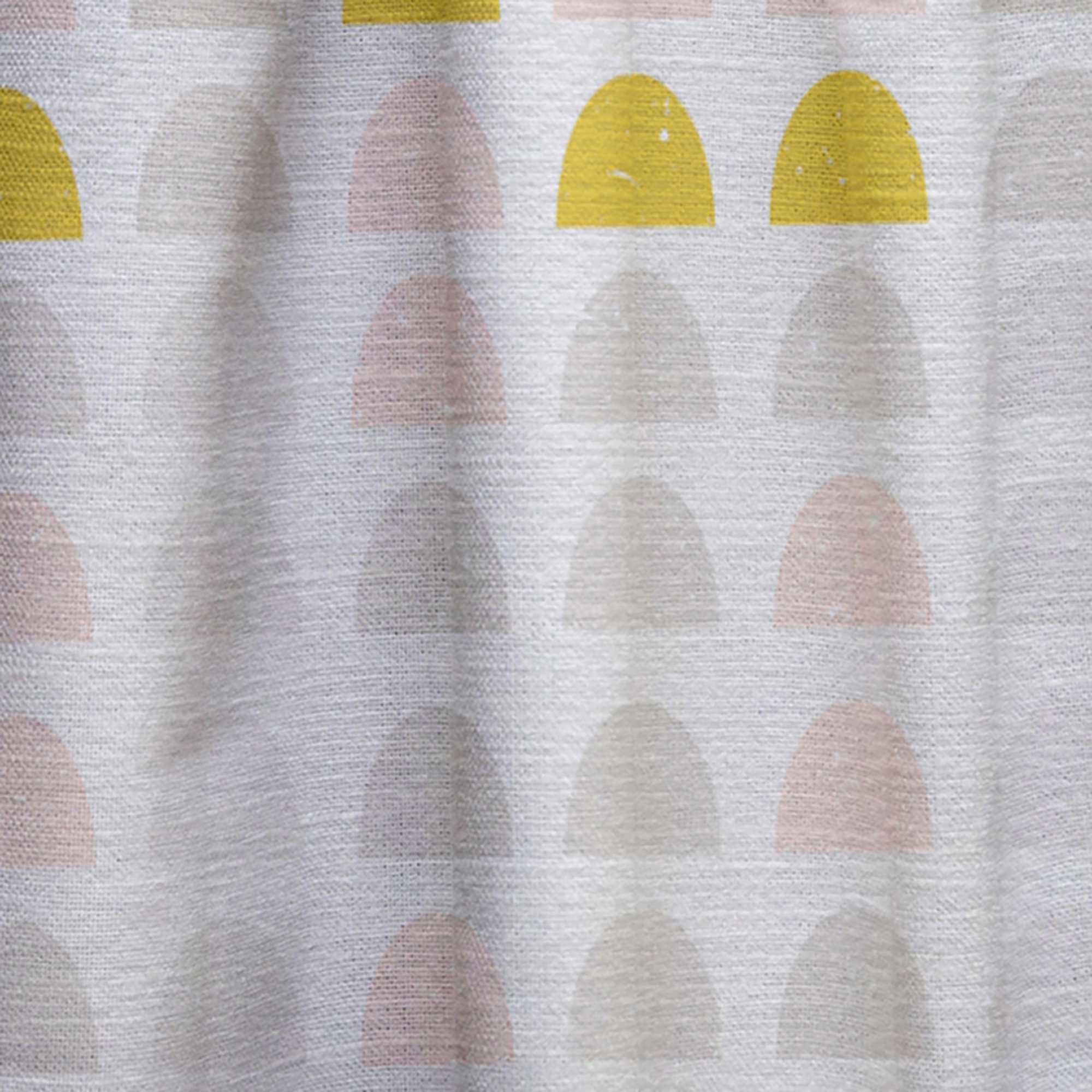 Designart 'Pastel Circular Retro Pattern III' Mid-Century Modern Curtain Panel