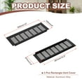 thumbnail image 2 of Uxcell 12 x 4" Rectangle Ventilation Grille 3Pcs Aluminum Air Vent Cover Black, 2 of 7