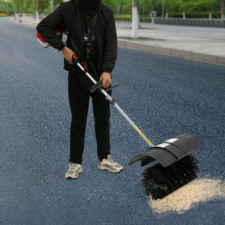 Portable Lawn Cleaning Machine, 8500RPM Speed, Air-Cooled Engine, Nylon Brush Head, for Artificial Turf & Fields