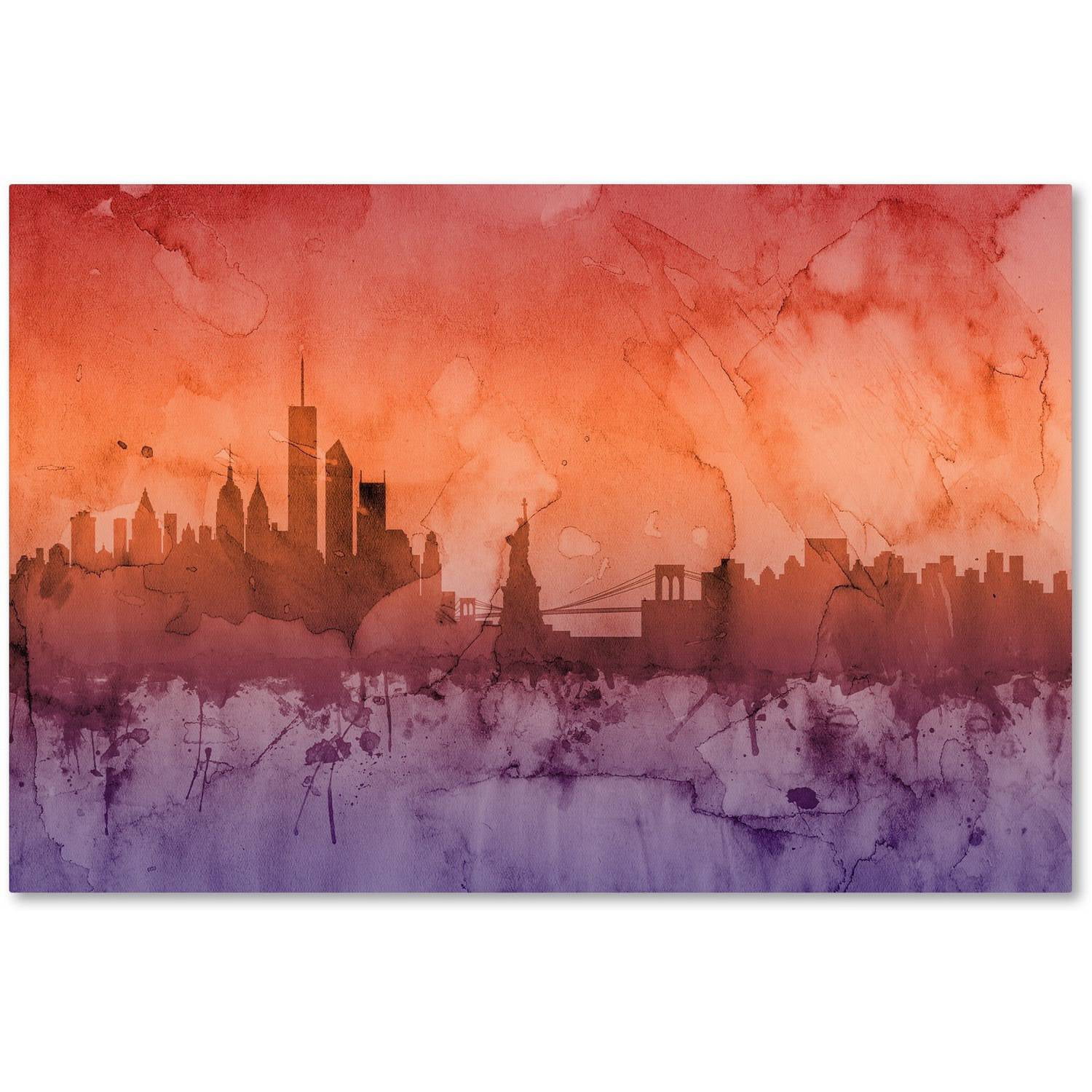 Trademark Fine Art "New York Skyline IV" Canvas Art by Michael Tompsett