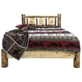 thumbnail image 2 of Glacier Country Collection California King Platform Bed w/ Laser Engraved Wolf Design, 2 of 6