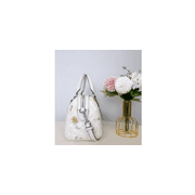 Coach Womens Rowan Medium Satchel In Signature Canvas with Hula Print (Chalk / Glacier White Multi)