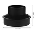 thumbnail image 2 of OUNONA Plastic Reducer Attachment Heater Duct Adapter Black with Adjustable Connection 1Set, 2 of 8