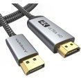thumbnail image 1 of Cable DisplayPort a HDMI WARRKY 4K de 1,2 a 1,4 m, 1 of 8