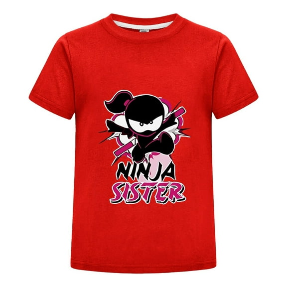 Ninja Kidz Fan Shirt for Kids – Soft and Stylish Cartoon Ninja Tee – Summer Crewneck Top for Boys and Girls Ages 3-14