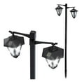 thumbnail image 5 of allowith Double Head Solar Lamp Post Light Street Light for Outdoor Landscape Pathway Driveway Street Garden Yard for Patio, 5 of 6