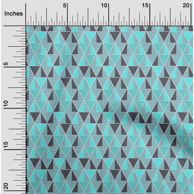 oneOone Cotton Cambric Fabric Triangle Geometric Fabric Prints By Yard 56 Inch Wide