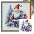 thumbnail image 1 of Hilo Algodón Ecológico Bordado Punto Cruz Papá Noel 11CT 50x50cm Azul, 1 of 9