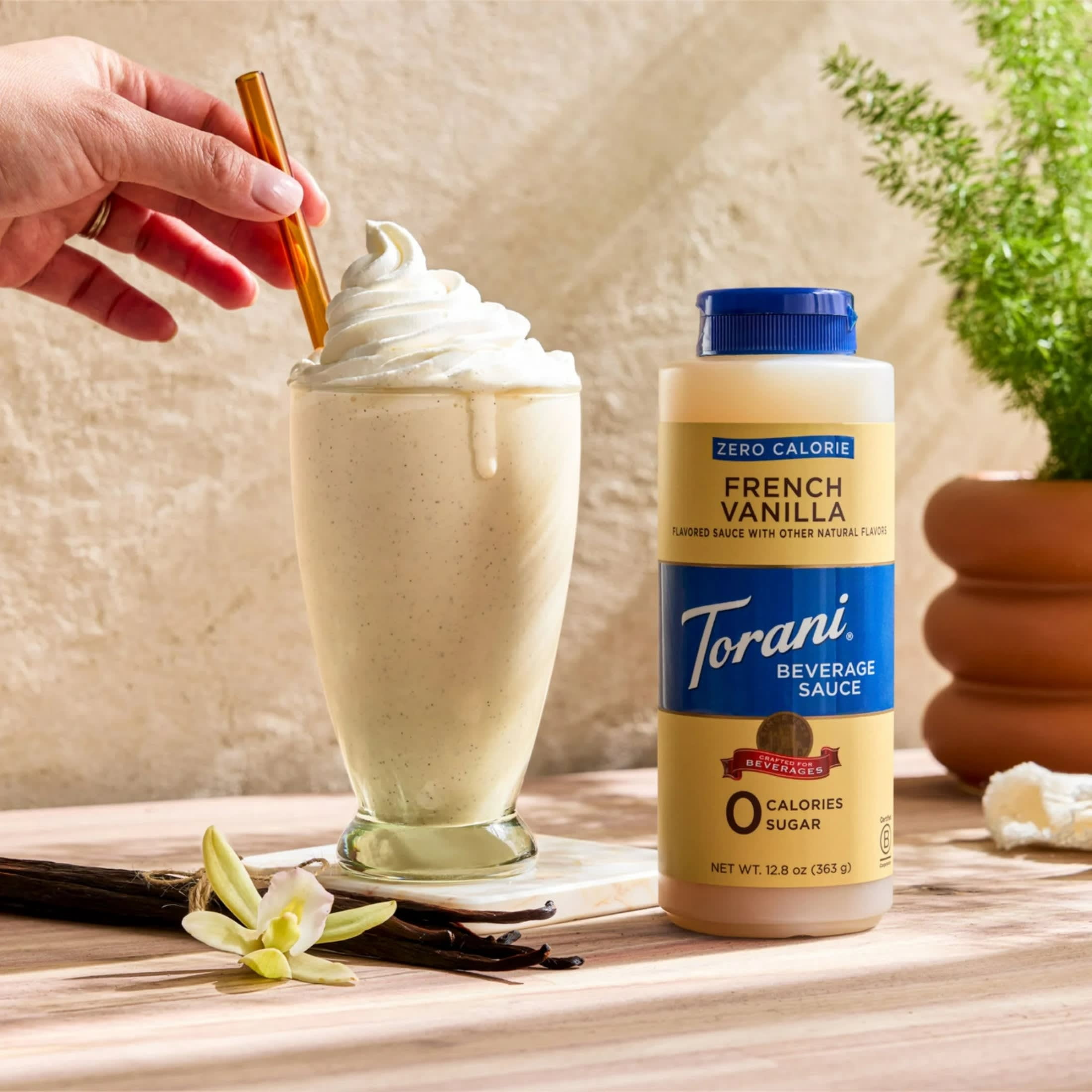 Torani Zero Calorie French Vanilla Beverage Sauce 12.8 oz