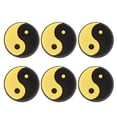thumbnail image 2 of jinwen 6Pcs Yin Yang Tennis Racquet Vibration Dampener Shock Absorber Black Yellow, 2 of 5