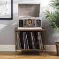 thumbnail image 2 of Crosley CR7011A-GY Centro de entretenimiento McQueen con Bluetooth, radio AM/FM, reproductor de CD, casete y entrada auxiliar, gris, 2 of 5