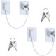thumbnail image 1 of 2Pcs Child Safety Window Locks,Child Window Protection Locks with 4 Keys,Strong Adhesive Fridge Lock for Cupboard Drawer Washer, 1 of 4