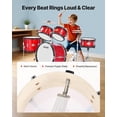 thumbnail image 4 of VEVOR Kids Drum Set 5-Piece Junior Musical Drum Kit with 16 in Bass Drum (Red), 4 of 9