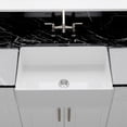 thumbnail image 2 of 30 x 18 Inch Fireclay Kitchen Sink, Farmhouse Sink, White Fireclay Kitchen sink, Rectangle Single Bowl Apron Front, Plain Ceramic Farm sink, 2 of 8