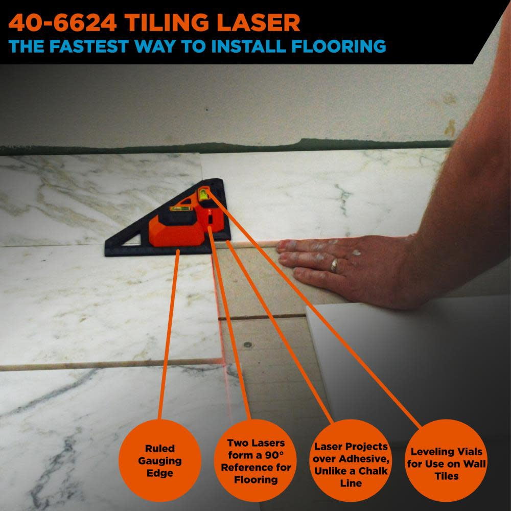 Johnson Level Tiling Laser Level - Durable Line Laser - Red