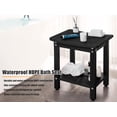 thumbnail image 6 of Y&M Shower Benches for Inside Shower to Sit On, HDPE Indoor Shower Seat for Adults Waterproof Outdoor Shower Chair Bathroom Rest Foot Stool with Storage Shelf, Black, 6 of 6