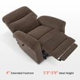 thumbnail image 5 of MCombo Lay Flat Dual Motor Power Lift Recliner Chair with Massage and Heat for Elderly , USB Ports, Extended Footrest, Fabric(Dark Brown), 5 of 10