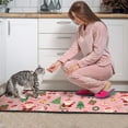 thumbnail image 3 of Pink Christmas Santa Pattern Kitchen Rugs Sets Of 2,Anti Fatigue Kitchen Mat Rugs Non Slip Washable,Decorative Kitchen Floor Mats for Kitchen,Sink,Laundry,17"X30"+17"X47", 3 of 7