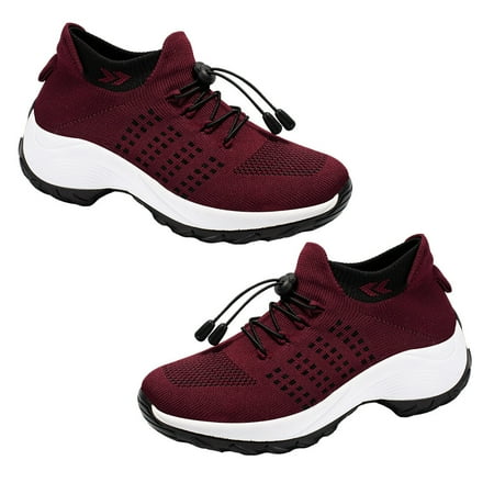 

1 Pair Spring Summer Knitting Sports Shoes Leisure Style Mom Shoes Female Shoes