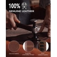 thumbnail image 3 of Marrón, Cartera plegable Stander de cuero genuino RFID para hombre con ventana de identificación y 16 tarjeteros JM, 3 of 5