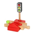thumbnail image 2 of Kids Wooden Train Accessories Building Play Set Toy - Crossroad, 2 of 8