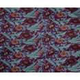 thumbnail image 4 of oneOone Polyester Lycra Fabric Leaves & Floral Block Print Fabric By The Yard 56 Inch Wide, 4 of 5