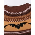 thumbnail image 4 of Halloween Sweaters for Women 2024 Bat Print Pullover Sweater Casual Loose Knitted Crewneck Sweaters Shermie, 4 of 6
