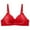 Red, variant on Women's Plus Size Bra Lace Comfort Cotton Bralette Push Up Wireless Support Lingerie Full Coverage Minimizer Bra for Bigger Bust Ladies Everyday Bars Gathering Breathable Underwear Ladies Size 44