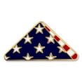 thumbnail image 2 of PinMart Folded American Flag Memorial Veteran Lapel Pin on Instruction Card, 2 of 4