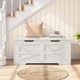 thumbnail image 2 of Versatile Wooden Storage Chest Bench with Safety Hinge for Living Room & Bedroom, 2 of 8
