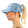 thumbnail image 4 of 2025 Ponytail Baseball Cap Women Messy Bun Hat Snapback, 4 of 5