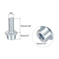 thumbnail image 2 of M4x10mm Flanged Socket Head Screws, 10 Pack 8.8 Grade Carbon Steel Flange Bolts, 2 of 5