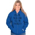 thumbnail image 3 of Feed Me Tacos and Tell Me Im Pretty Zip Hoodie Sweatshirt Women Brisco Brands L, 3 of 6