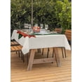thumbnail image 3 of Outdoor Tablecloth with Umbrella Hole for Patio/Picnic/Party/Camping, Golf Waterproof Table Cloth Rectangle Table Cover Washable, Modern Red Green Sports Artwork on Linen (60"x 84"), 3 of 8