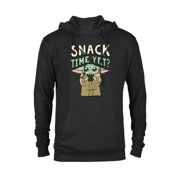Star Wars The Mandalorian Grogu Snack Time Yet? - Pullover Hoodie for Adults - Customized-Black