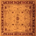 thumbnail image 1 of Ahgly Company Indoor Square Oriental Orange Industrial Area Rugs, 4' Square, 1 of 4