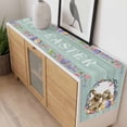 thumbnail image 4 of Easter Bunny Table Runner - 48 Inch Long, Kitchen Dining Table Runner Dresser Scarves, Spring Easter Eggs Chick Floral Teal Wood Farmhouse Decor for Coffee Tables Wedding Party Banquet, 4 of 8