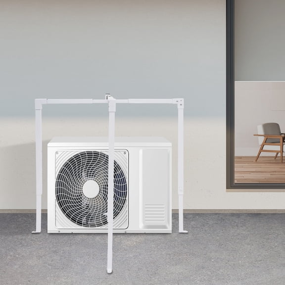 AC Security Cage Air Conditioner Cage Adjustable Air Conditioner Cage White