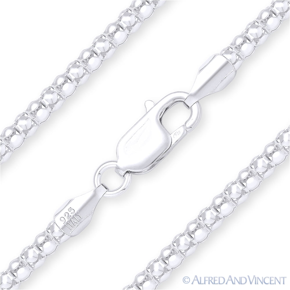Alfred & Vincent 3.3mm Popcorn Link Coreana Italian Chain Bracelet in