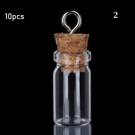 

5/10pcs Hot Sale Mini Cork Stopper Home Decor Small Drift Bottle Glass Jars Decoration Message Vials Ornaments DIY Containers 10PCS STYLE 2