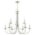 thumbnail image 2 of 42687-91 Livex Lighting Estate - 9 Light Chandelier in Farmhouse Style - 30 Inches wide by 27 Inches high-Brushed Nickel Finish    -Traditional, 2 of 9