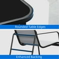 thumbnail image 6 of Dextrus 3 Pieces Outdoor Rocking Bistro Set - 2 Rocking Chairs with Glass Coffee Table, Gray, 6 of 6
