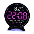 thumbnail image 2 of Reloj despertador digital, reloj de noche, reloj LED, relojes digitales para dormitorio y cocina. Negro Rosa, 2 of 9