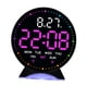 thumbnail image 2 of Reloj despertador LED silencioso moderno multifuncional con función de temporizador de 12/24 horas para escritorio Negro Rosa, 2 of 9