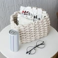 thumbnail image 3 of ZOUBAOQ Woven Cotton Rope Storage Basket,Mini Woven Rope Storage Bins Woven Basket for Organizing,Empty Gift Baskets, Cute Organizer Basket for Home and Office, 3 of 9