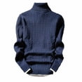 thumbnail image 1 of Men's Turtleneck Monochrome Pullover Long Sleeve Comfortable Sweatshirt, 1 of 2